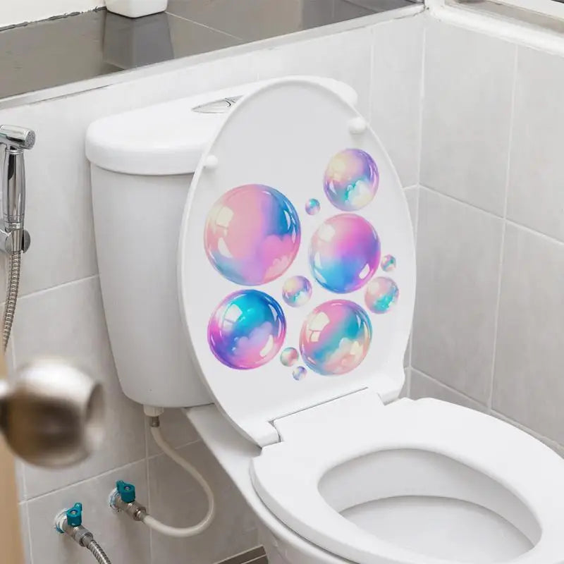 Ocean Toilet Sticker – Waterproof Seashell & Starfish Bathroom Decal