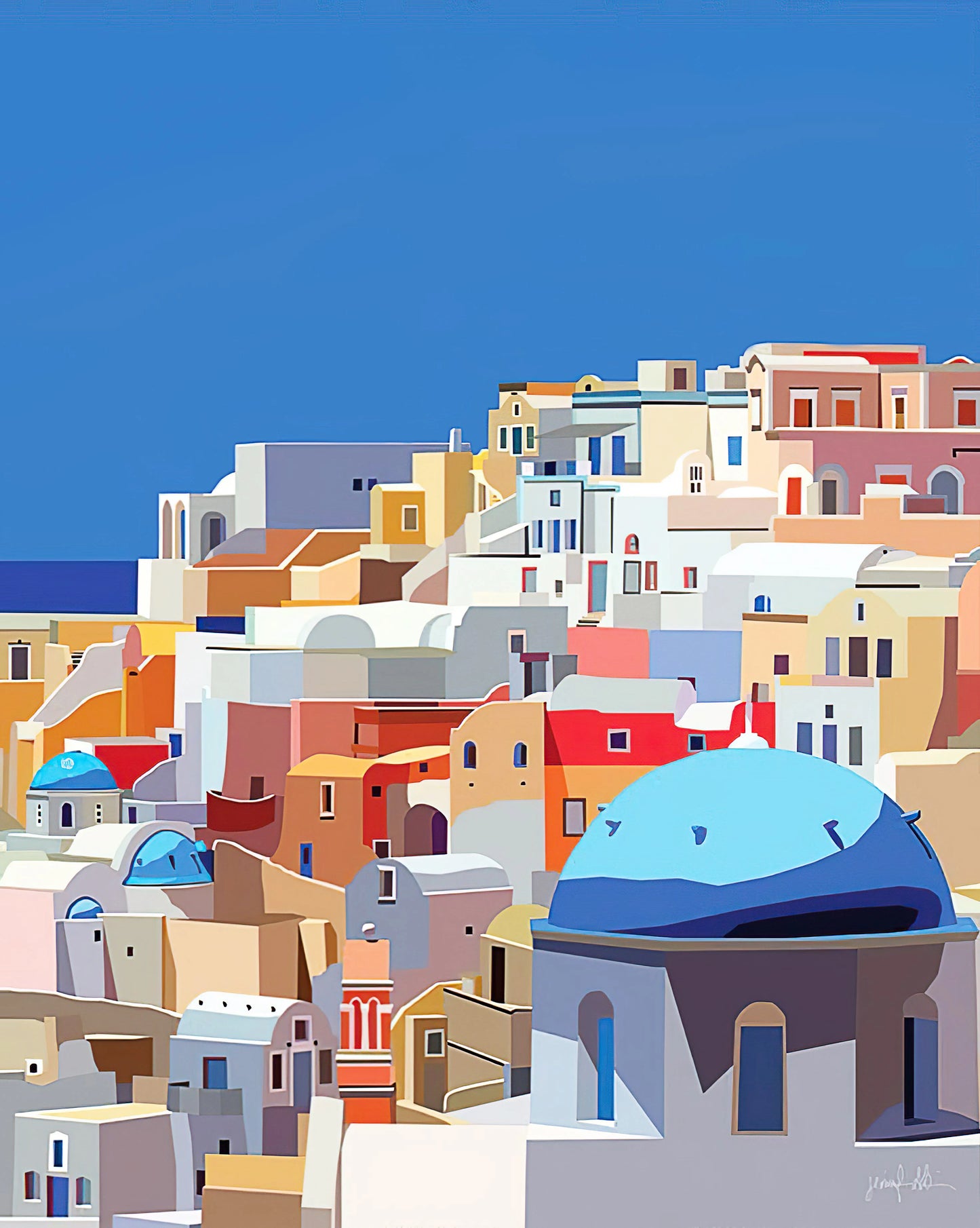 Urban Street Scene Canvas Wall Art | Modern Home Decor Print Canvas Wall Art Peaceful Pleasures Health and Wellness 01 40x50cm Unframed