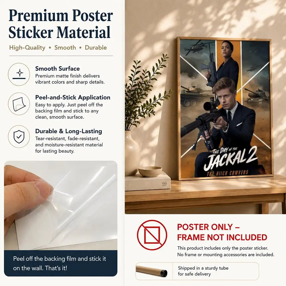 The Day of the Jackal Movie Poster – HD Waterproof Wall Art Movie Poster Wall Art Peaceful Pleasures Health and Wellness