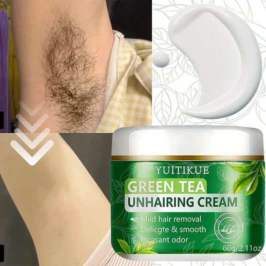 YUITIKUE Green Tea Depilatory Cream – Gentle Hair Removal 60g Depilatory Cream Oasis Select Default Title