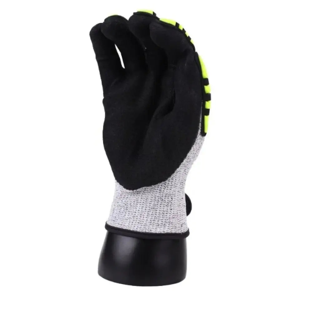 Shock Absorbing Mechanical TPR Gloves Oil-proof Impact Protection Anti Cutting Gloves TPR Material Nitrile Dipped Palm Peaceful Pleasures Health and Wellness