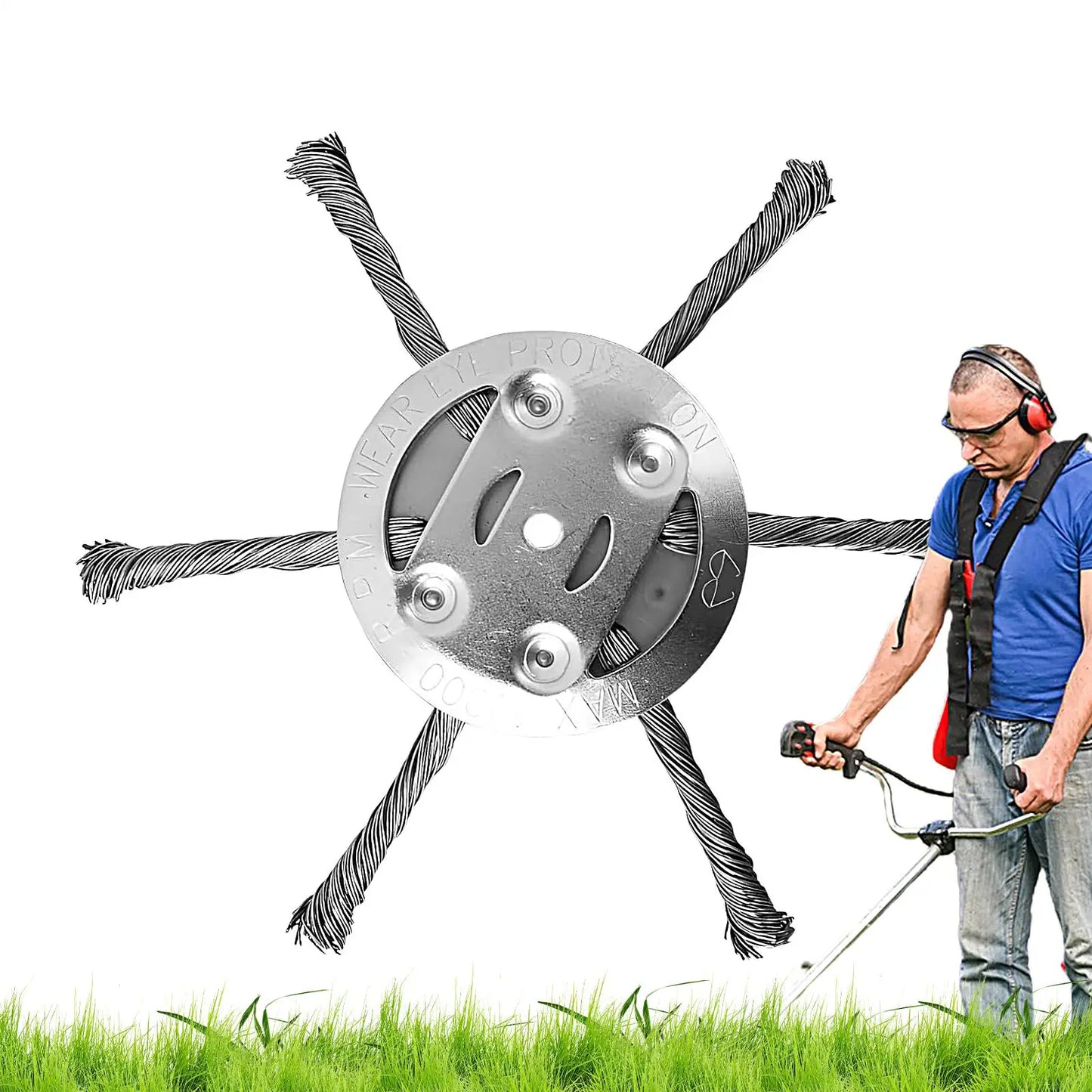 Universal Metal String Trimmer Head – Stainless Steel Replacement