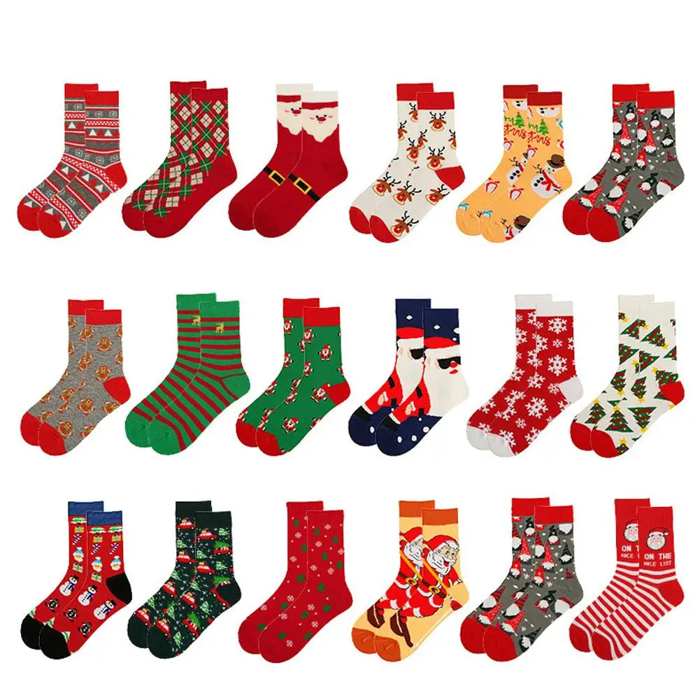 12Pairs Christmas Stocking Gift Box Christmas 24 Day Countdown Blind Box Christmas Socks Soft Breathable Stocking Stuffer Peaceful Pleasures Health and Wellness
