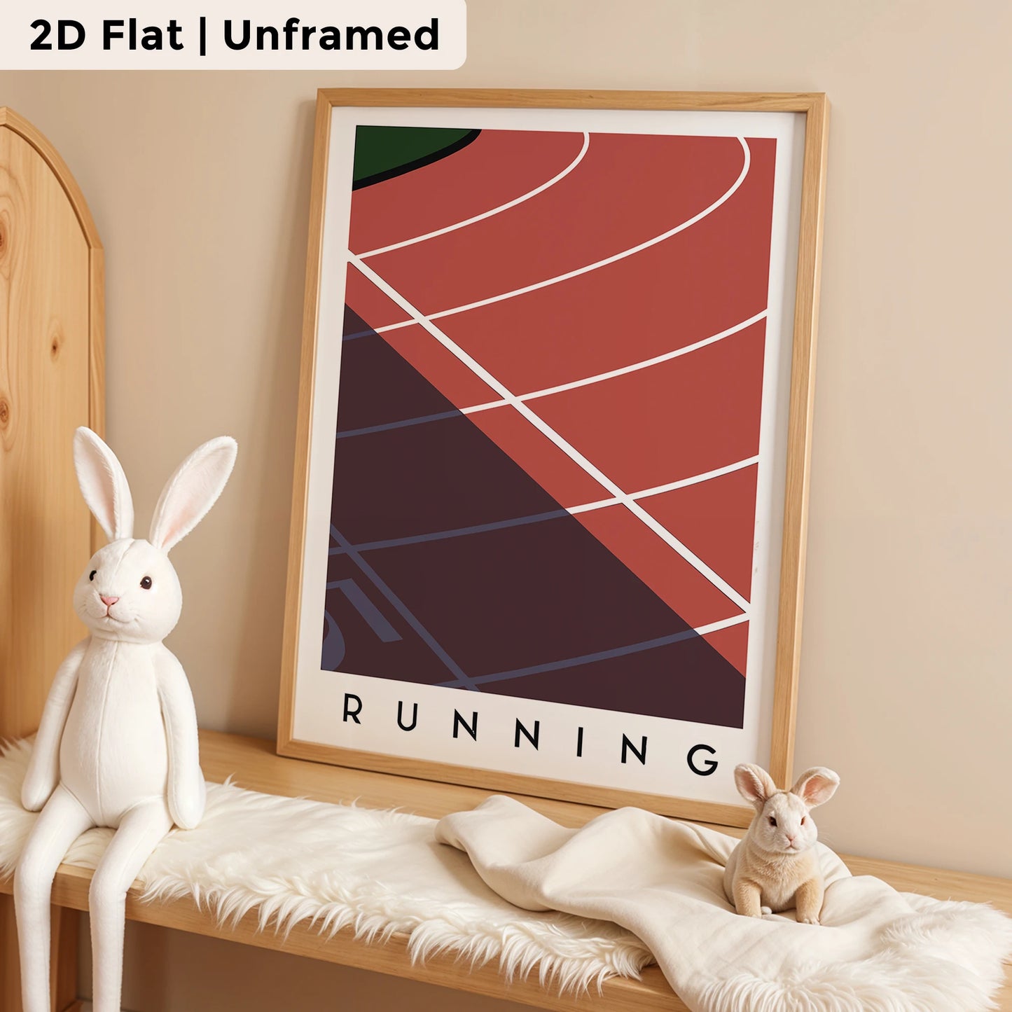 3-Piece Cartoon Red Runway Canvas Wall Art | Kids Room Décor
