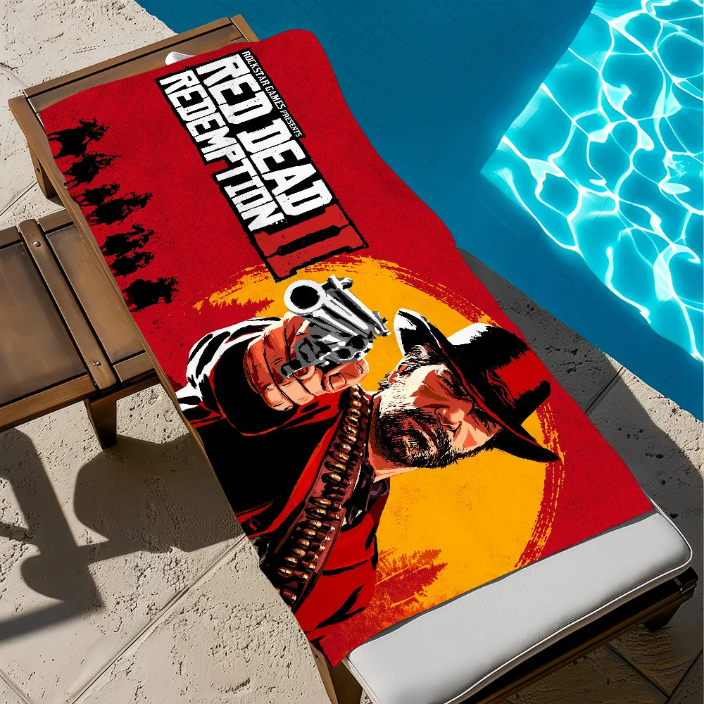 Red Dead Redemption 2 Quick-Dry Beach & Sports Towel | 11 Sizes Quick-Dry Sports Towel Peaceful Pleasures Health and Wellness z1 STJ150x220CM