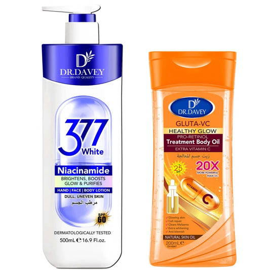 DR.DAVEY Gluta-VC Body Oil & Niacinamide Lotion Set 2PCS Body Skincare Set Oasis Select