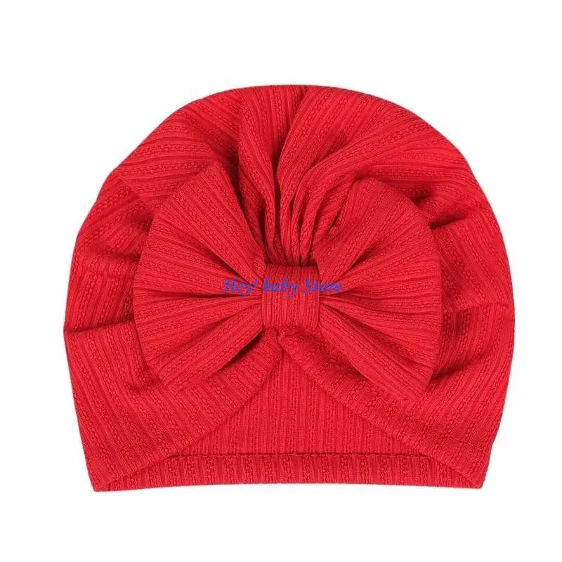 Baby Bowknot Turban Beanie Hat | Newborn Photo Prop 0–12M