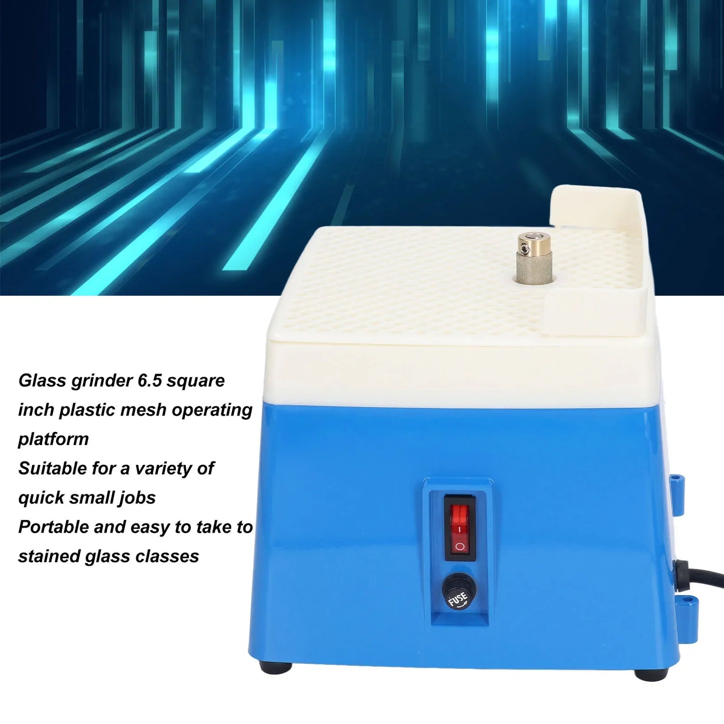 Stained Glass Grinder Mini Portable Art Grinding Tool Blue 4200r Min