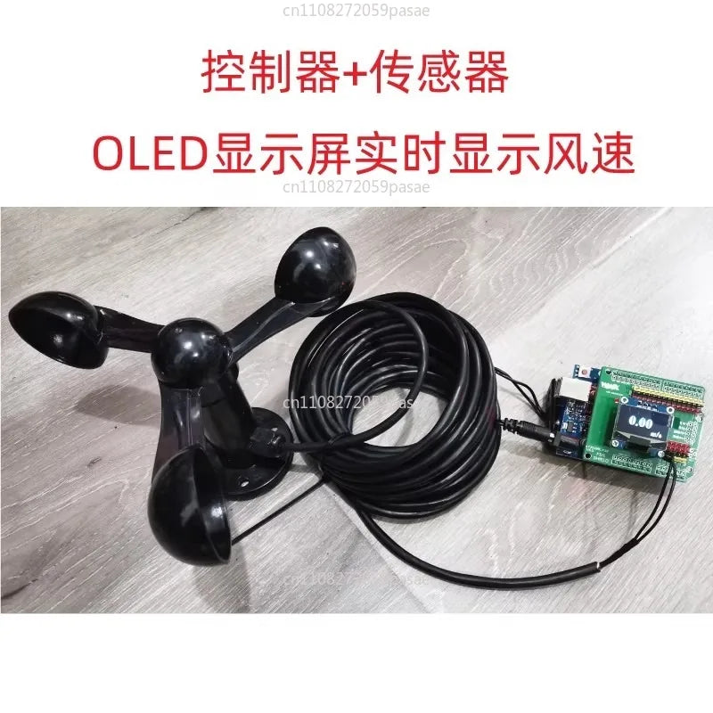 Three-Cup Anemometer Wind Speed Sensor for Microcontrollers