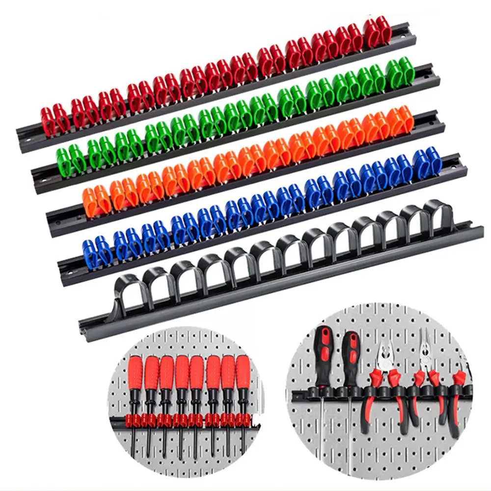 Wall Mount Screwdriver & Wrench Organizer Rack | ABS Tool Holder
