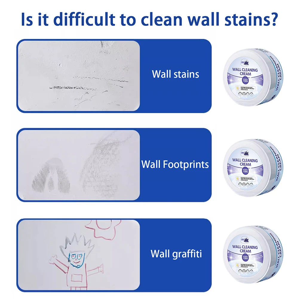 Multi-Purpose Wall Cleaning Conditioning Cream Stain Removal Powerful Renovation Solid-Paste Easy Application Wall Repair Tool Peaceful Pleasures Health and Wellness