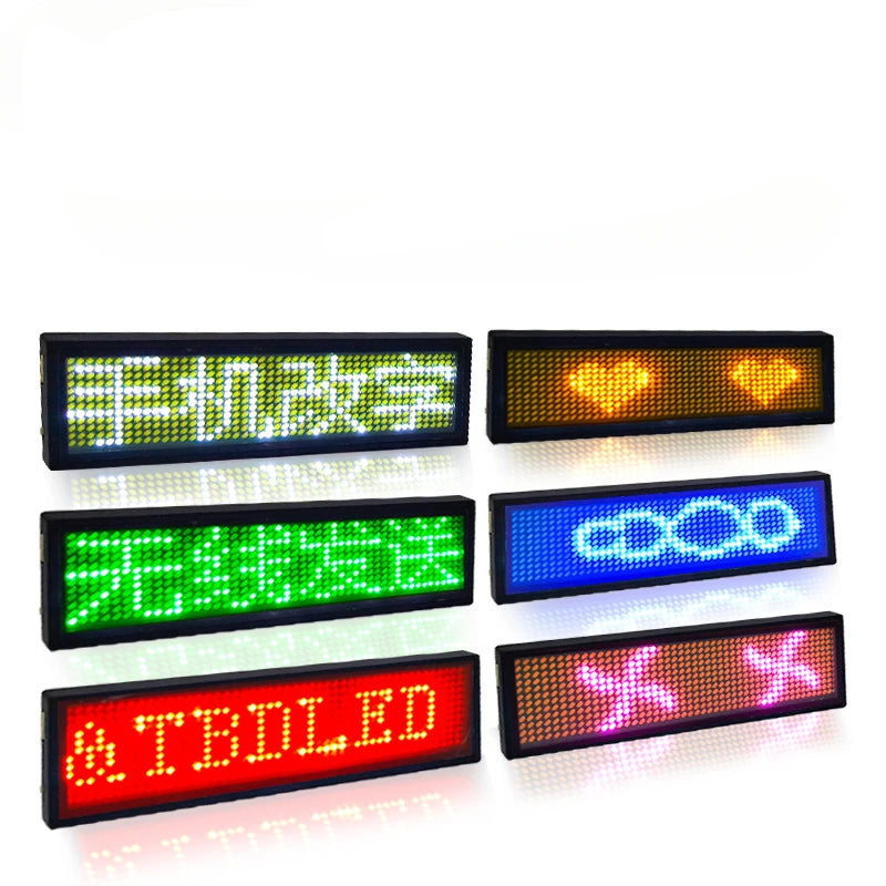 Bluetooth Programmable LED Name Badge – Scrolling Message Display
