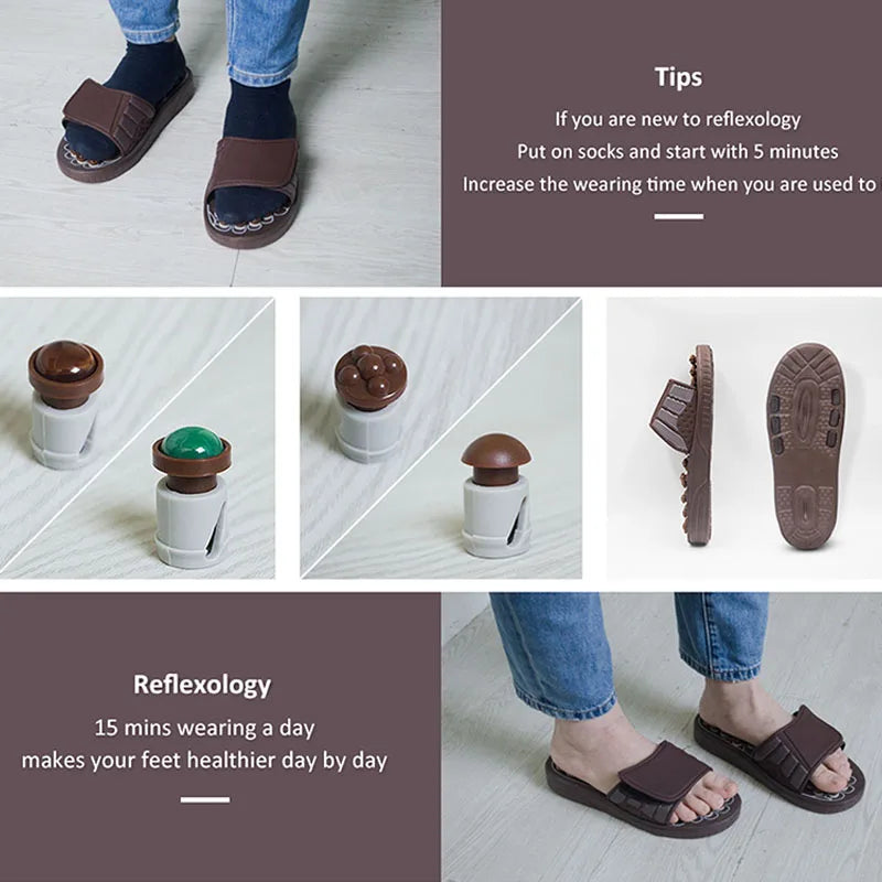 Acupuncture Foot Massage Slippers | Reflexology Pain Relief