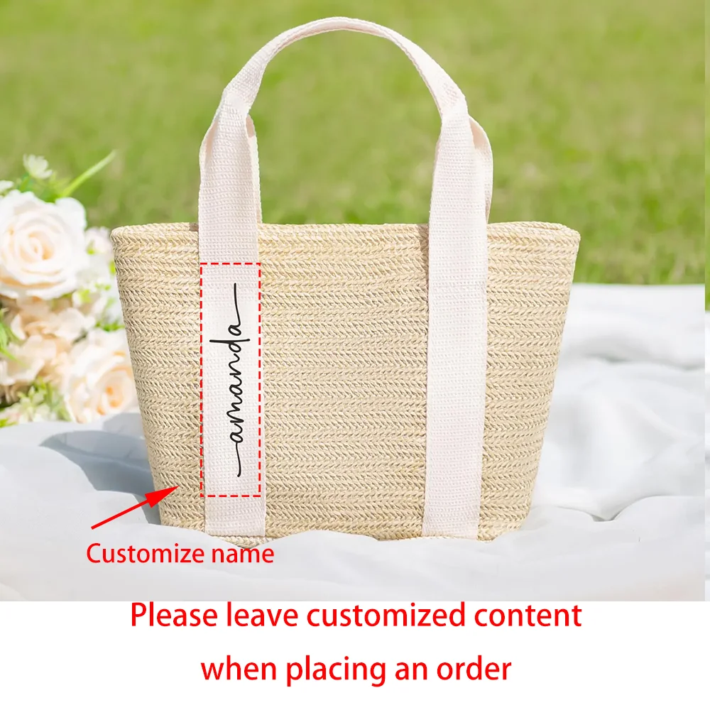 Custom Burlap Tote Bag | Bridesmaid & Bachelorette Beach Gift
