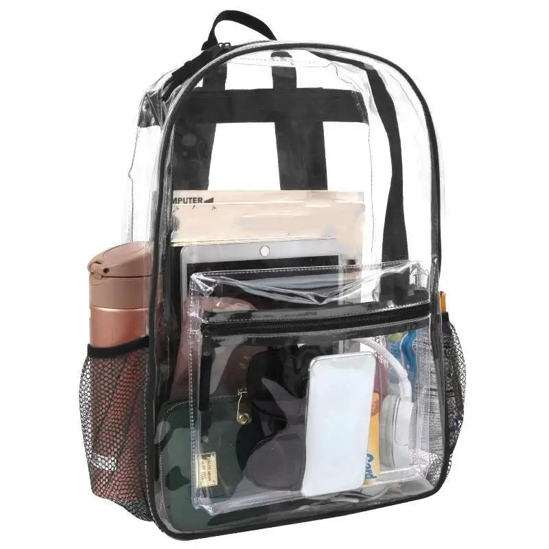 Clear PVC Stadium Backpack | Waterproof Dual Zipper 20–35L