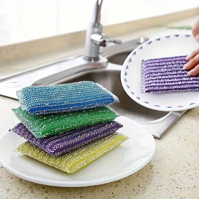 8pcs-Double-sided Kitchen Dishwashing Sponge Household Cleaning Sponge Wipe Scouring Pad Cleaning Supplies Cleaning Tool Peaceful Pleasures Health and Wellness