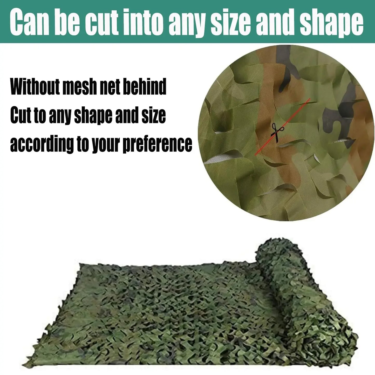 Camouflage Net Bulk Roll - shade Net for Hunting, Home Decor, Paintball.Bird Watching, camping, car cover, and Theme Party Deco Peaceful Pleasures Health and Wellness