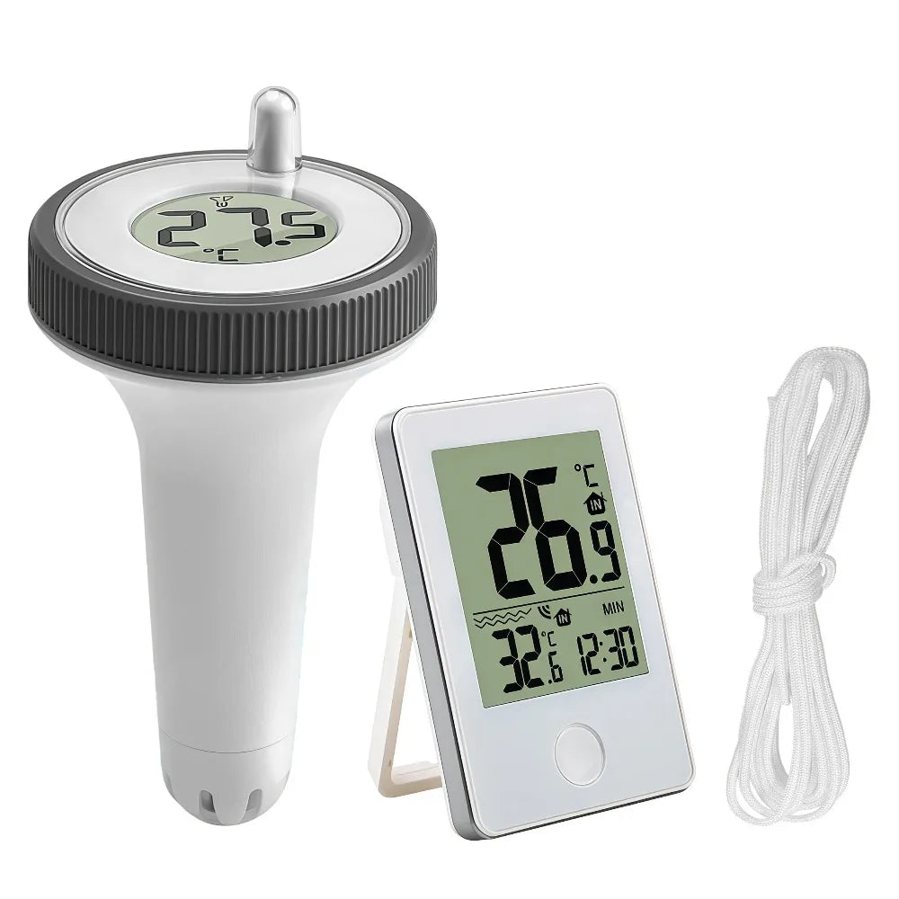0.1℃ Accuracy Waterproof Digital Floating Thermometer Wireless Pool Thermometer LCD Display Temperature Meter Pool Thermometer Peaceful Pleasures Health and Wellness A