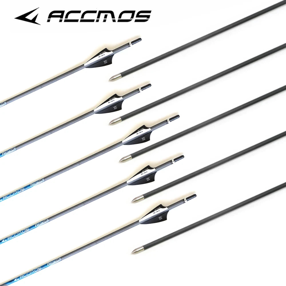 6 ID Pure Carbon Arrow Sp300 350 400 500 600 700 800 900 1000 Archery