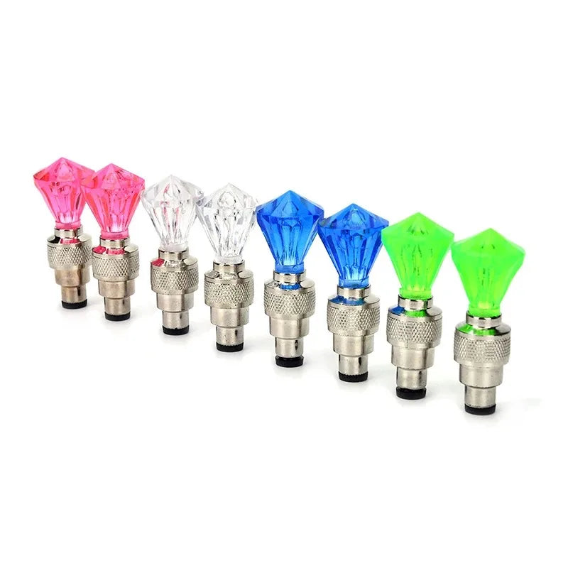 Rainbow Diamond Tire Valve Stem Light – Car Motorcycle Bike