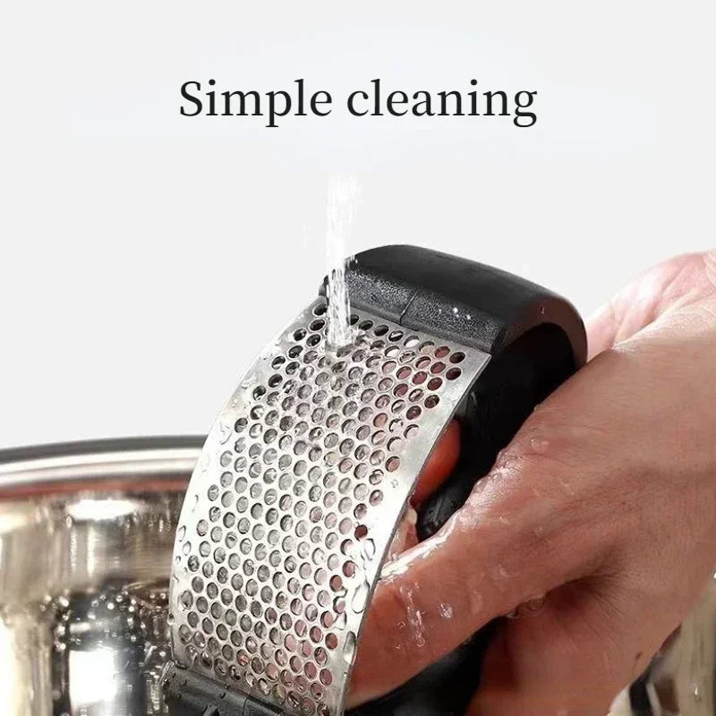 Stainless Steel Manual Garlic Press & Crusher | Kitchen Tool
