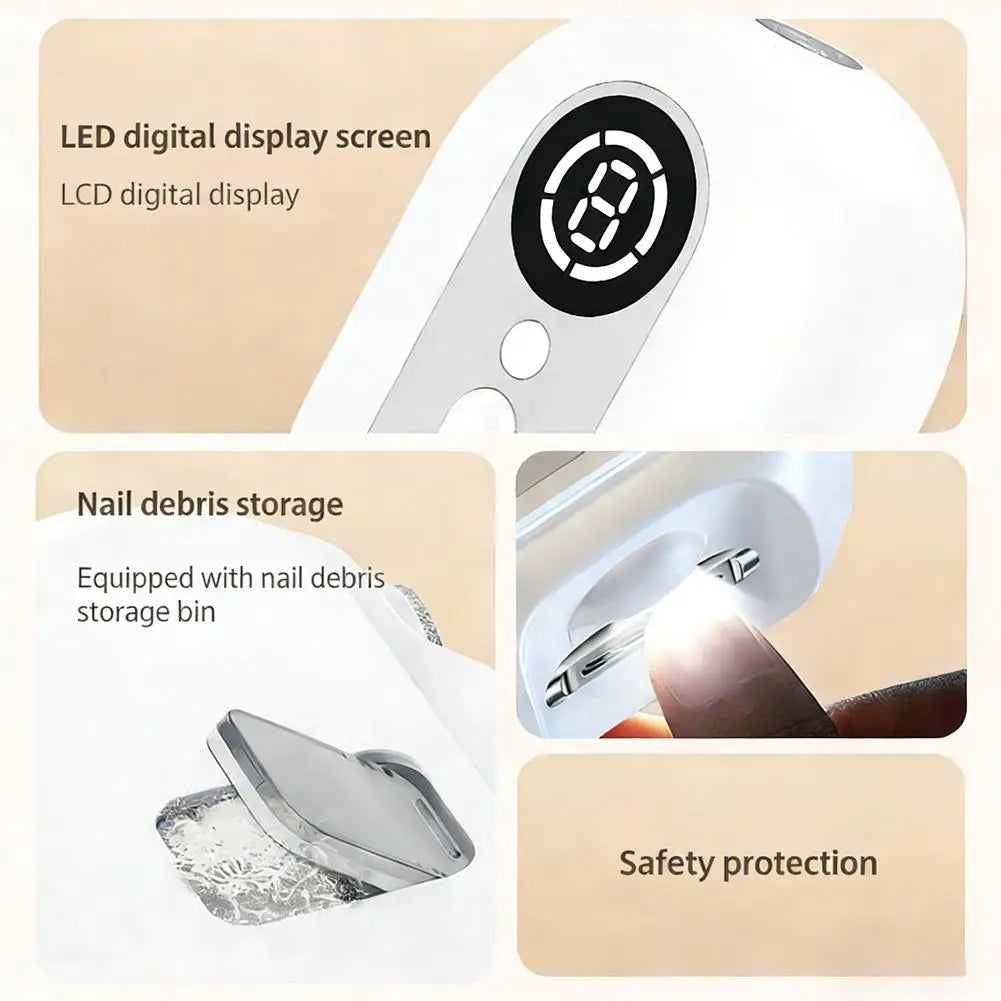 Electric Nail Trimmer 4-in-1 with Light – Adult & Baby