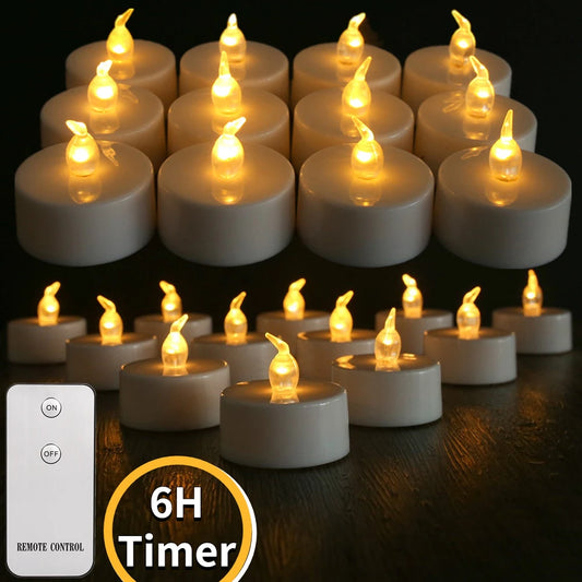 LED Tea Light With/Without Remote Flameless Flickering Candles Electronics Battery Operated Votive Light Home Table Party Decor Peaceful Pleasures Health and Wellness