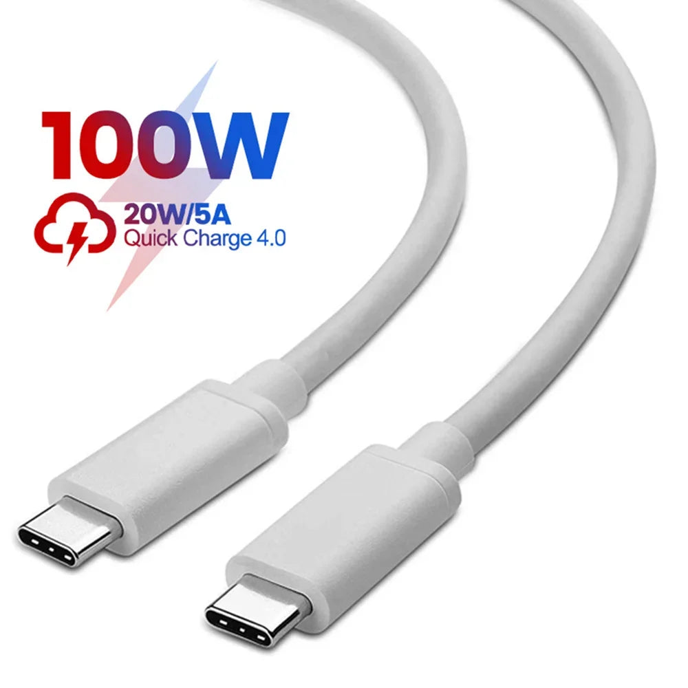 100W USB-C to USB-C Fast Charge Cable | 1M & 2M PD Cord