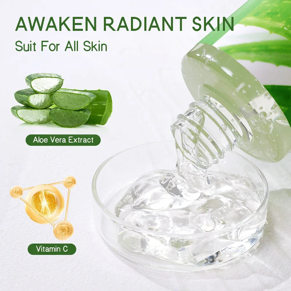 Aloe Vera Gel with Vitamin C – 300g Face & Body Moisturizer Peaceful Pleasures Health and Wellness