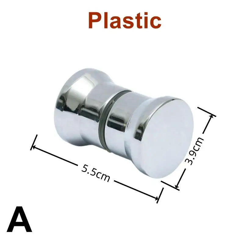 New Shower Glass Door Handle,Sliding Shower Doors Knob,Double Sided Pull Hardware Replacement Parts For Bathroom Glass Doors Peaceful Pleasures Health and Wellness A