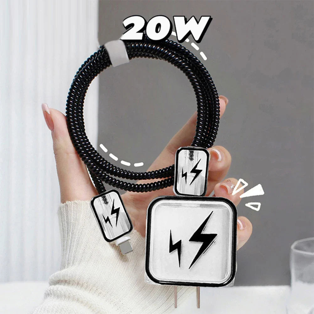 Emoji TPU Cable Protector for iPhone 15 14 13 | PD Fast Charge