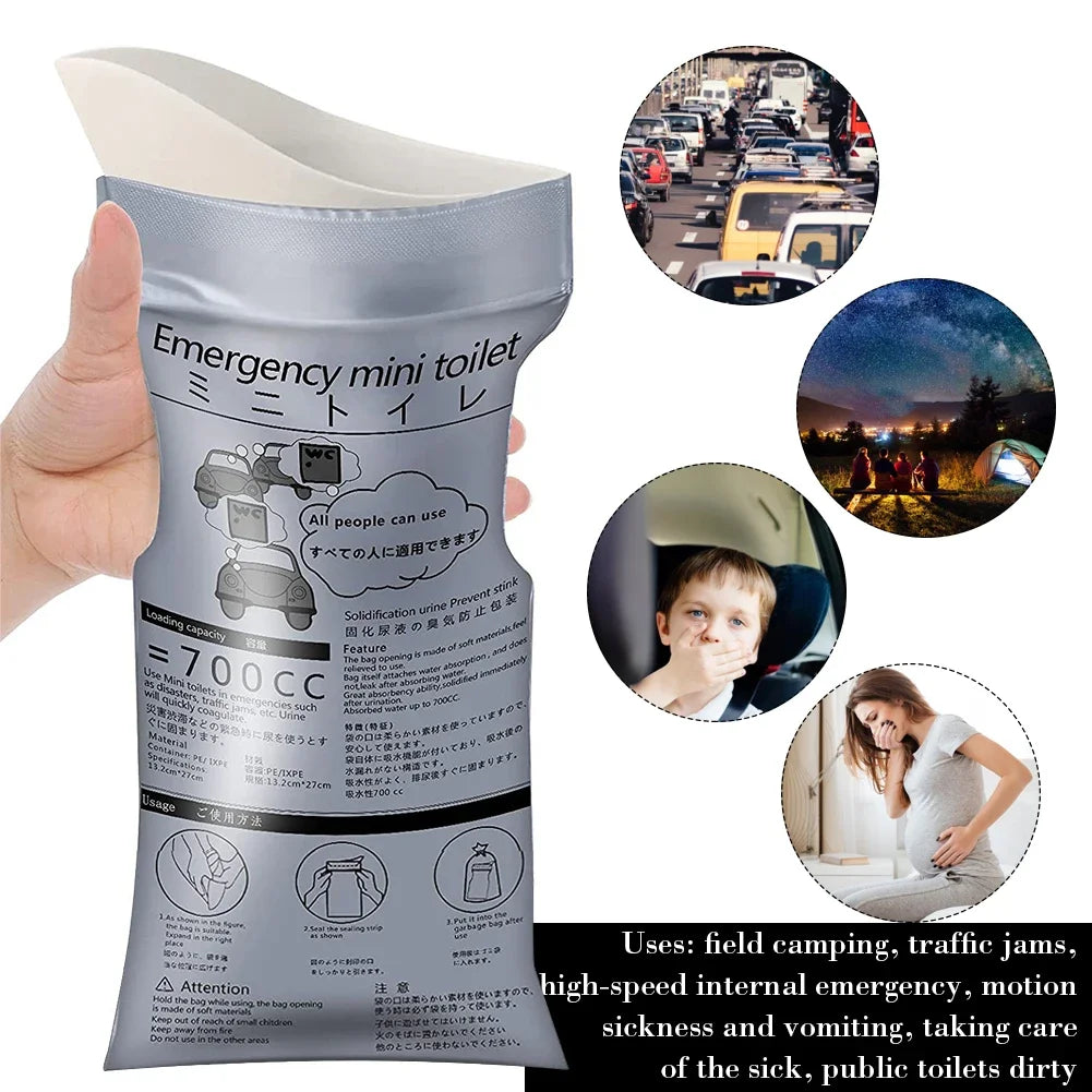 5-100PCS 700cc Car Urinate Bags Camping Outdoor Easy Emergency Piss Bags for Baby Women Men Vomit Bag Portable Toilet Bathroom Peaceful Pleasures Health and Wellness