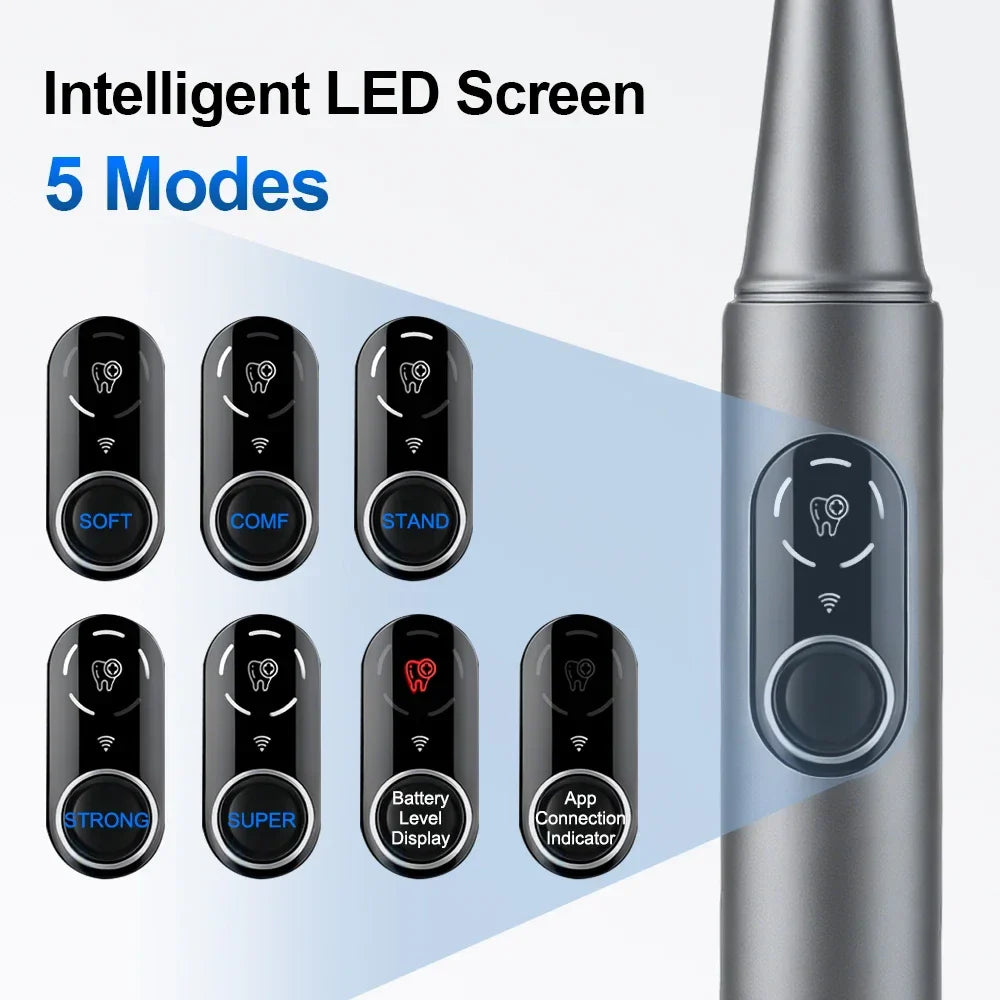 M1 Ultrasonic Teeth Cleaner – HD Camera, 5 Modes & UV Light