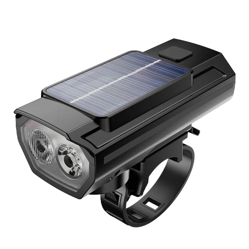 Solar Bike Light with Horn 120dB | USB-C Fast Charge | MTB & Road