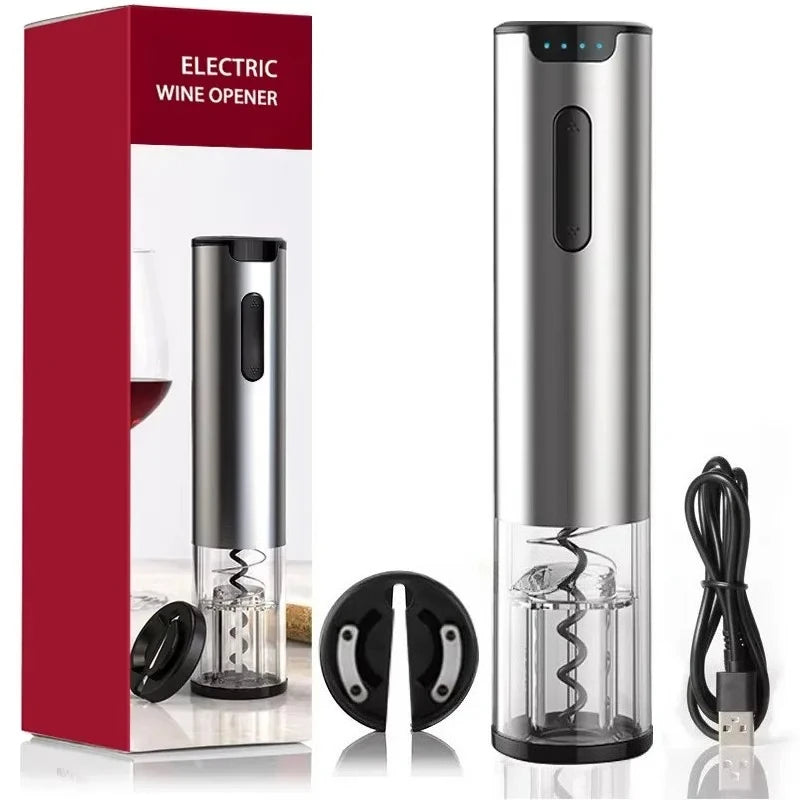 New Premium Electric Wine Opener Automatic Corkscrew Wine Bottle Opener Wine Corkscrew Automatic Screwdriver Wine Opening Gadget Peaceful Pleasures Health and Wellness B rechargeable