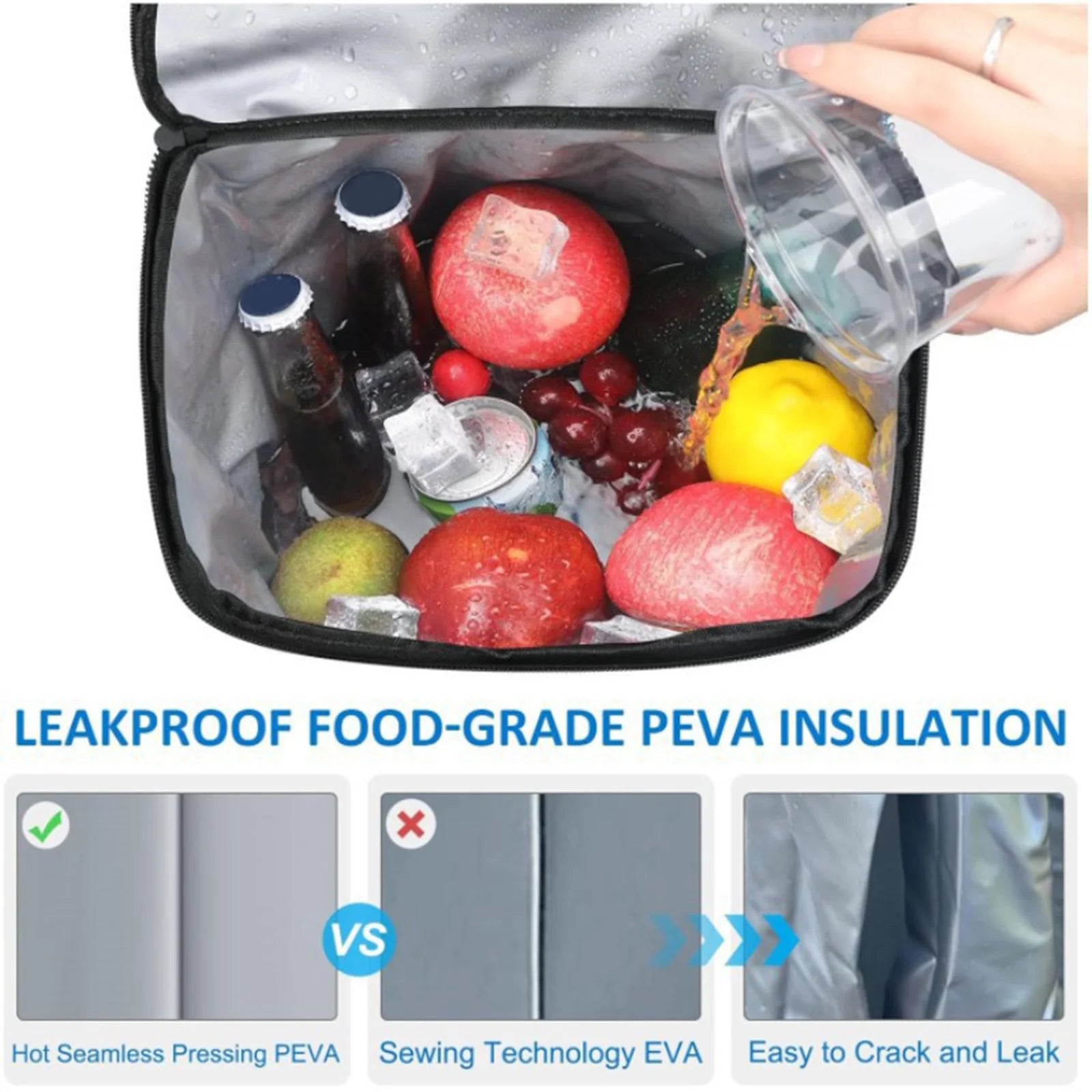 20L Insulated Cooler Backpack 33 Cans Capacity Leakproof for Camping Hiking Picnic Beach Travel with Comfortable Shoulder Straps Peaceful Pleasures Health and Wellness
