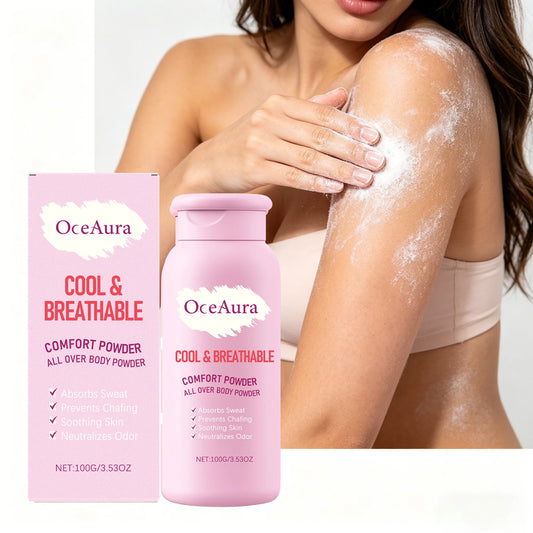 OceAura 100g Body Powder | Anti-Chafe, Sweat Absorb & Smooth Skin Body Powder Peaceful Pleasures Health and Wellness Default Title