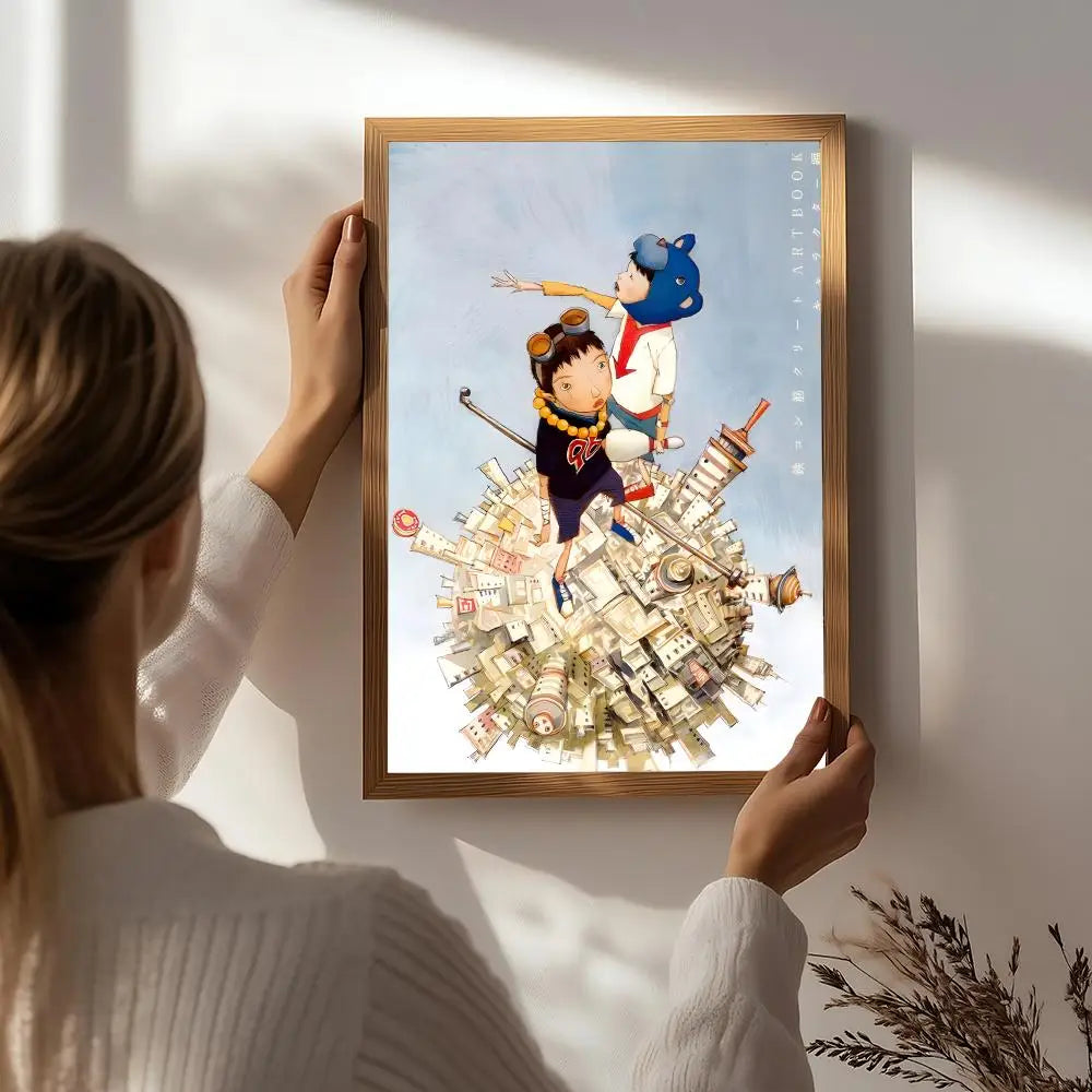 Tekkonkinkreet Anime Poster HD Self-Adhesive Waterproof Wall Art Anime Wall Poster Peaceful Pleasures Health and Wellness White4 30X40cmNoframe