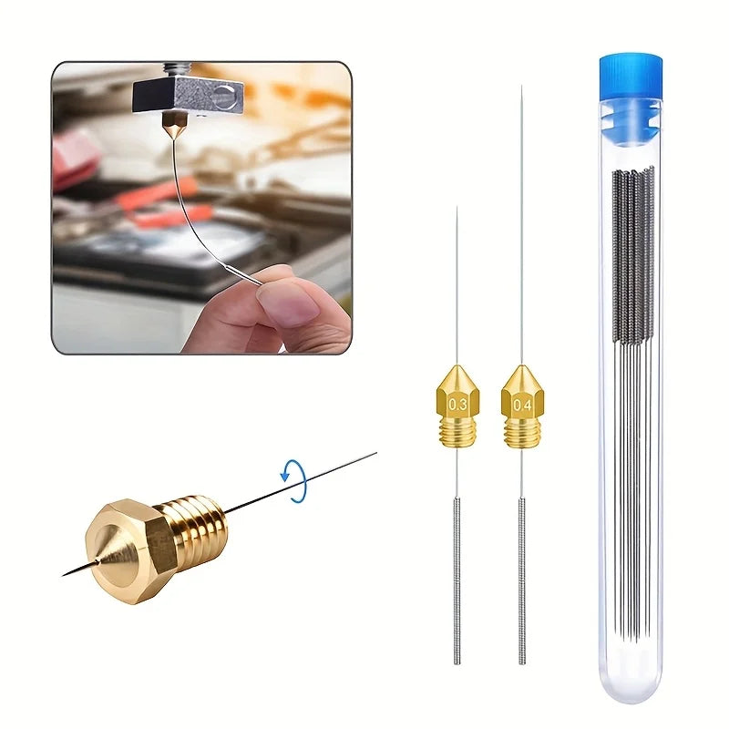 10-Piece Stainless Steel Cleaning Nozzle Window Wiper 3D Printer Gas