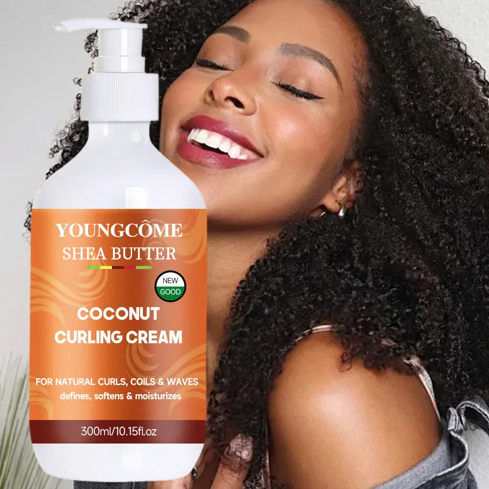 YOUNGCOME Coconut Curl Cream – Hydrating Botanically-Based 100ml