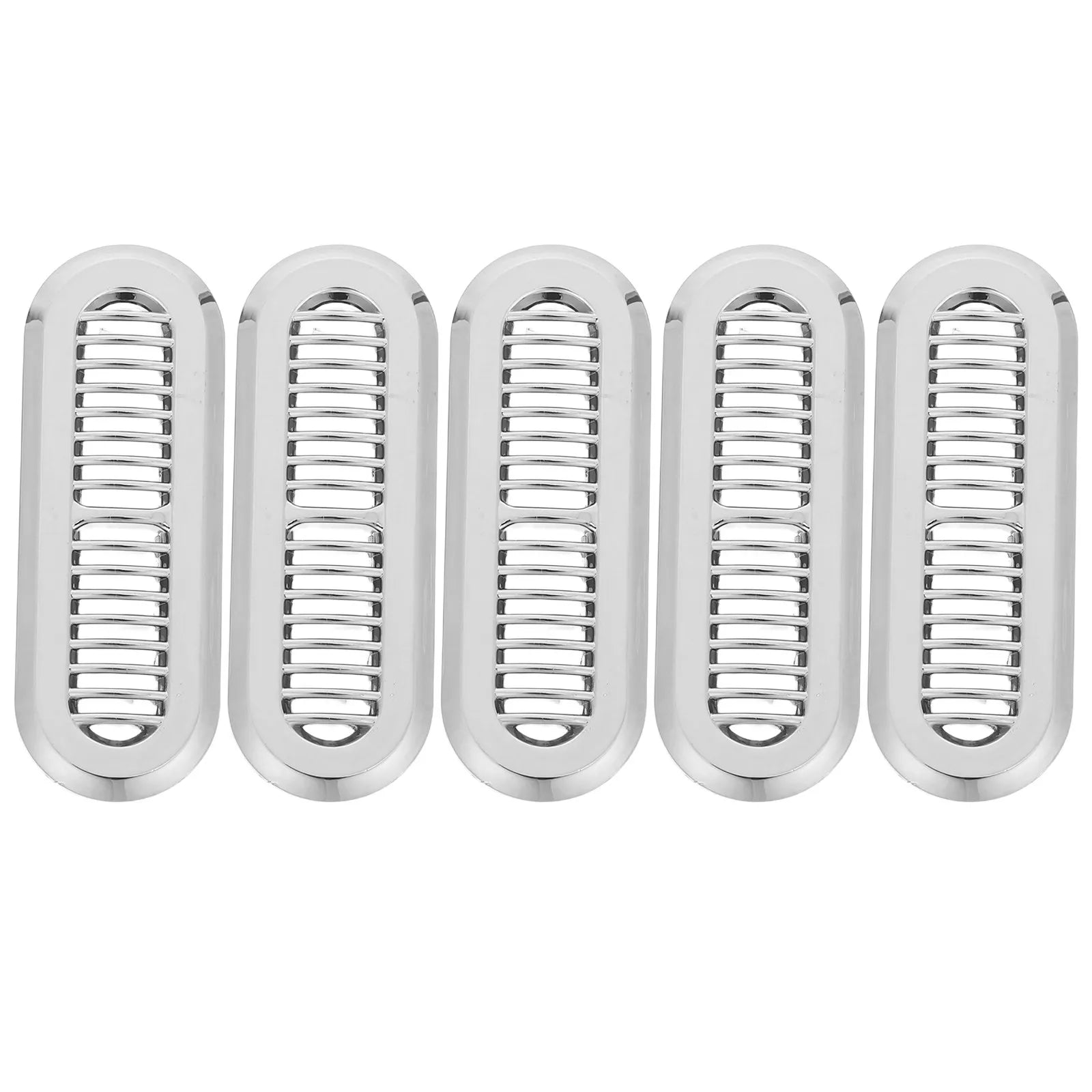 5Pcs Sink Overflow Trim Ring Decorative Fine Mesh Drain Cover for Bathroom Kitchen Wash Basin Long Slim Overflow Hole Protector Peaceful Pleasures Health and Wellness