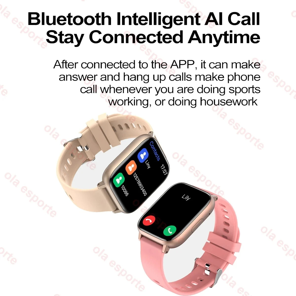 Ola Esporte Smart Watch 1.77" Bluetooth Call Fitness Tracker