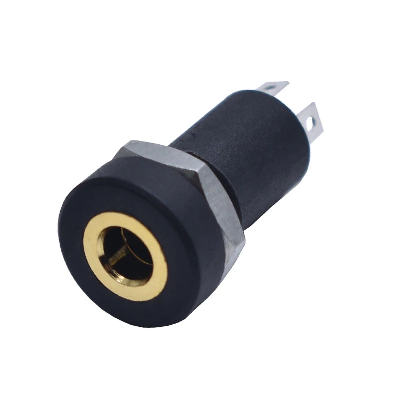 10PCS Headphone Socket Pj-392A 3.5mm Audio Jack Socket 4 Pole 3.5 Stereo Panel Mount Whit Nut PJ392A Peaceful Pleasures Health and Wellness