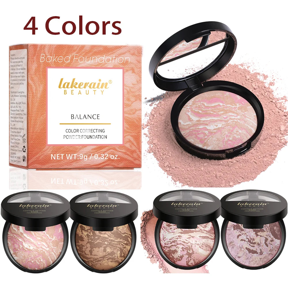 Demi Matte Natural Finish Baked Brighten Color Correcting Powder Foundation Buildable Light to Coverage Oil Control Makeup Peaceful Pleasures Health and Wellness