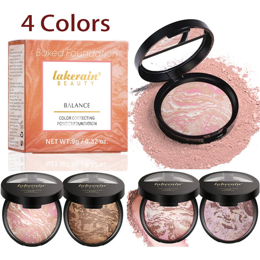 Demi Matte Natural Finish Baked Brighten Color Correcting Powder Foundation Buildable Light to Coverage Oil Control Makeup Peaceful Pleasures Health and Wellness