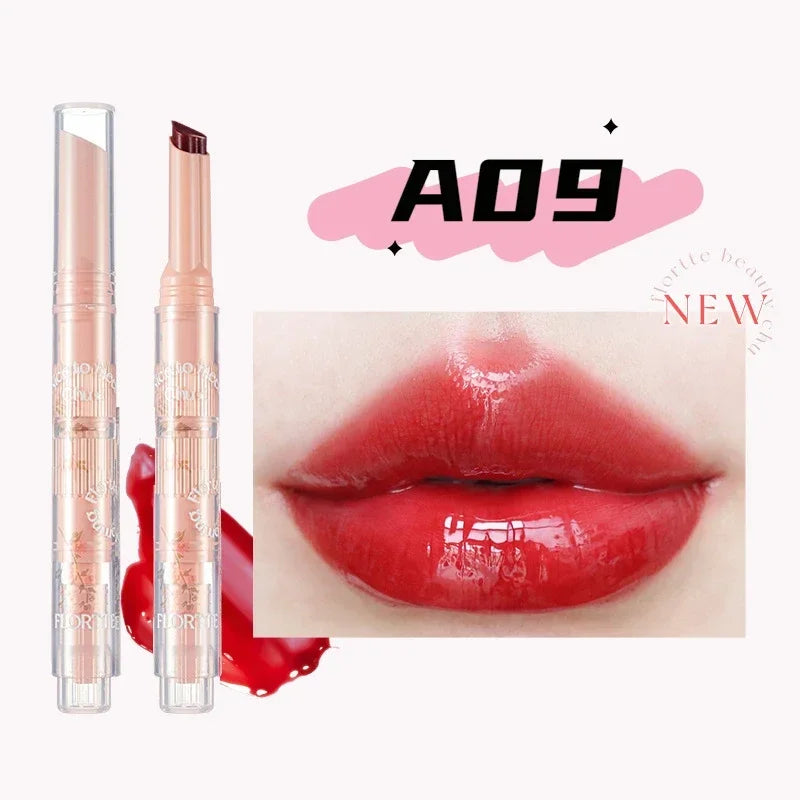 FLORTTE Mirror Glass Lip Gloss | Heart Shape Moisturizing Tint