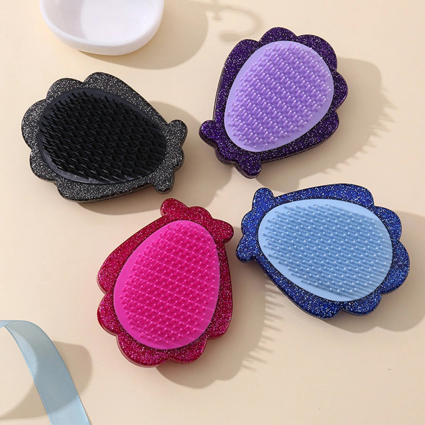 Seashell Detangling Massage Comb – Mini Hair Brush Home & Salon