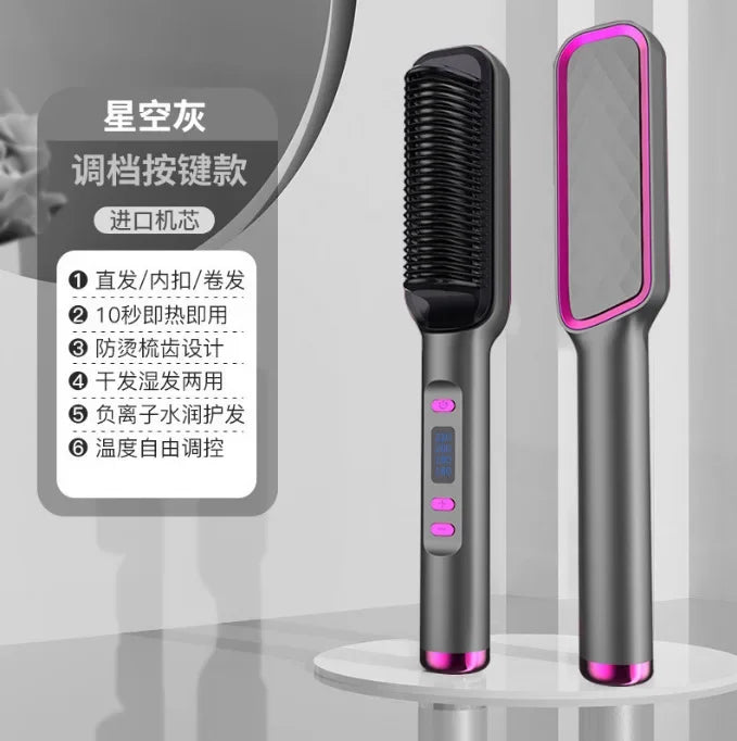 Electric Hot Comb Straightener Brush | Negative Ion Styling