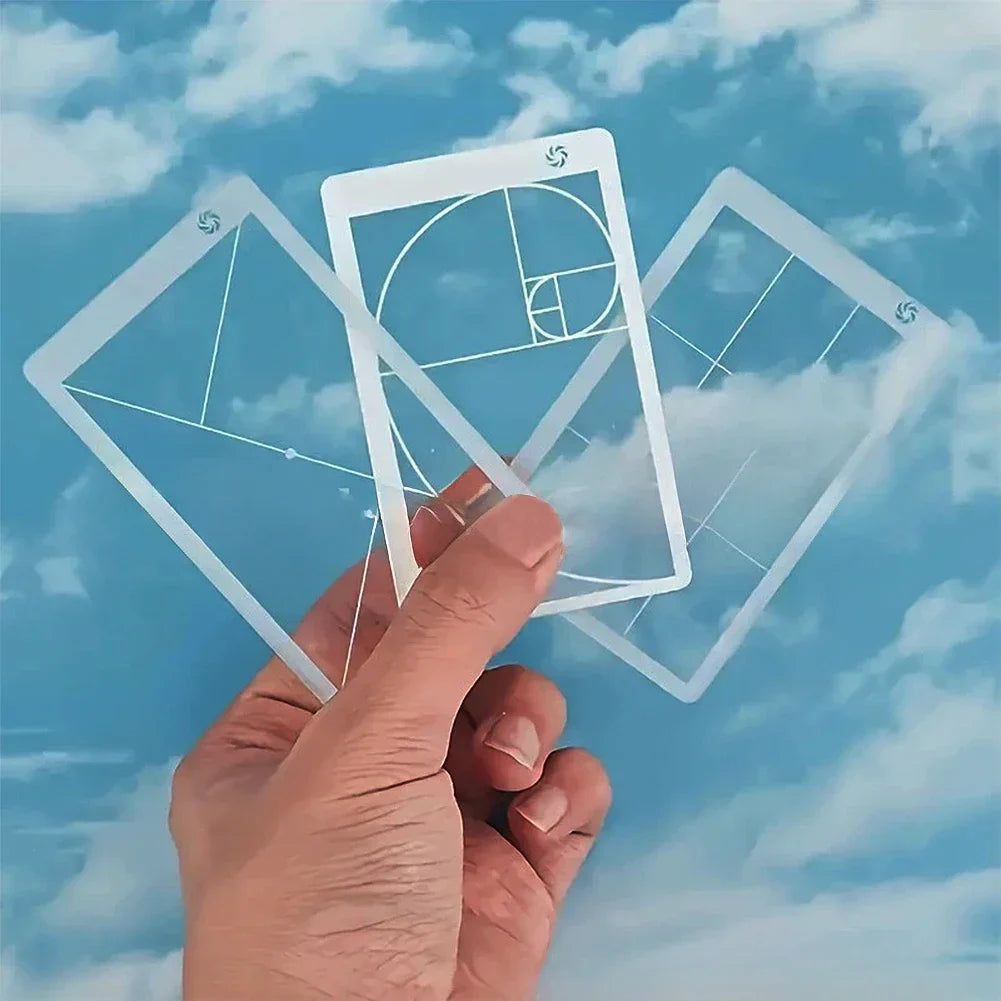 Golden Ratio Viewfinder Ruler | Fibonacci Composition Art Tool