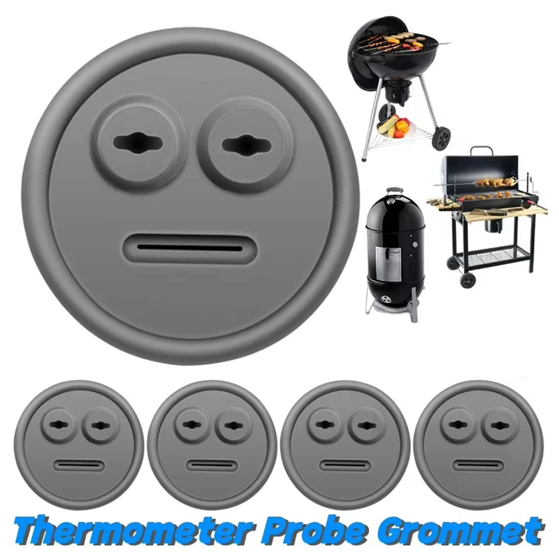 Y51A-Thermometer Probe Washer Food Grade Rubber Grill Probe Washer Cookware Accessories For Weber Smoker Grill Peaceful Pleasures Health and Wellness